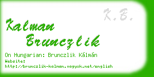 kalman brunczlik business card